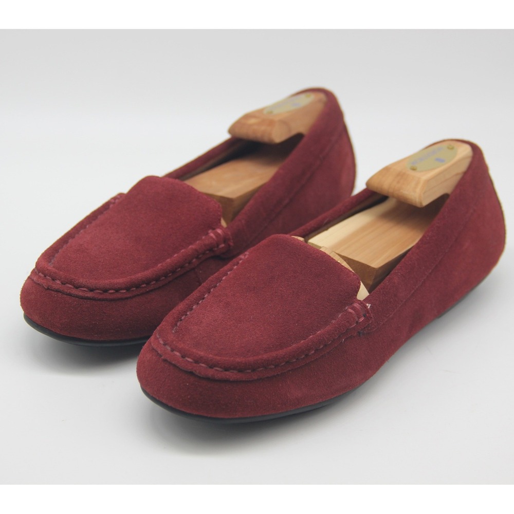 VIONIC Debbie Red Suede Leather Driving Loafer Women Size 6 Slip On Classic - Picture 2 of 13